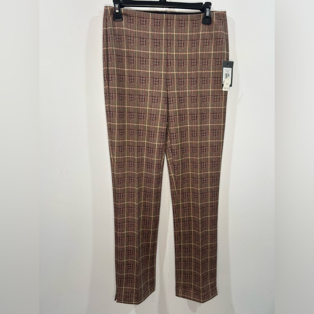 Lysse Pants. Plaid with Smoothing waistband. New with tags